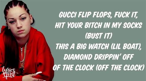 fucked yo bitch in my gucci slide|Lyrics for Gucci Flip Flops by Bhad Bhabie .